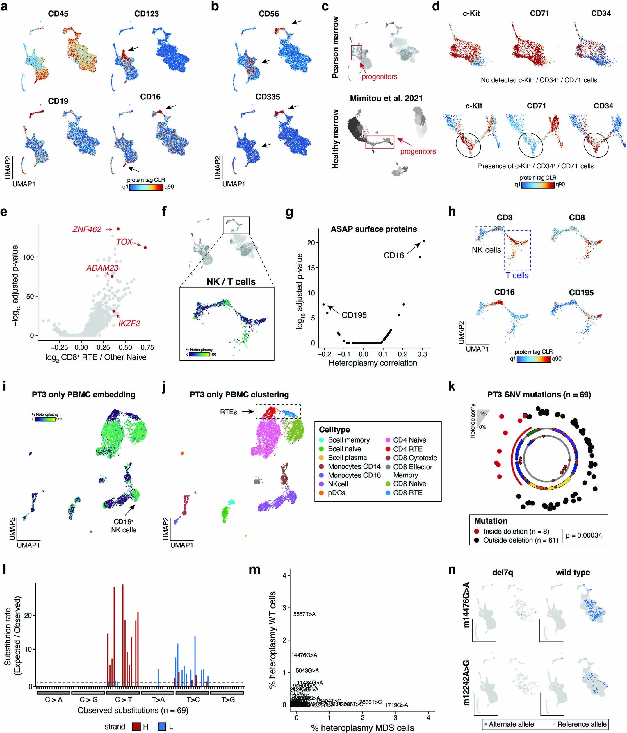 Extended Data Fig. 5: Supporting analyses for PT3 bone marrow mononuclear cell ASAP-seq dataset.