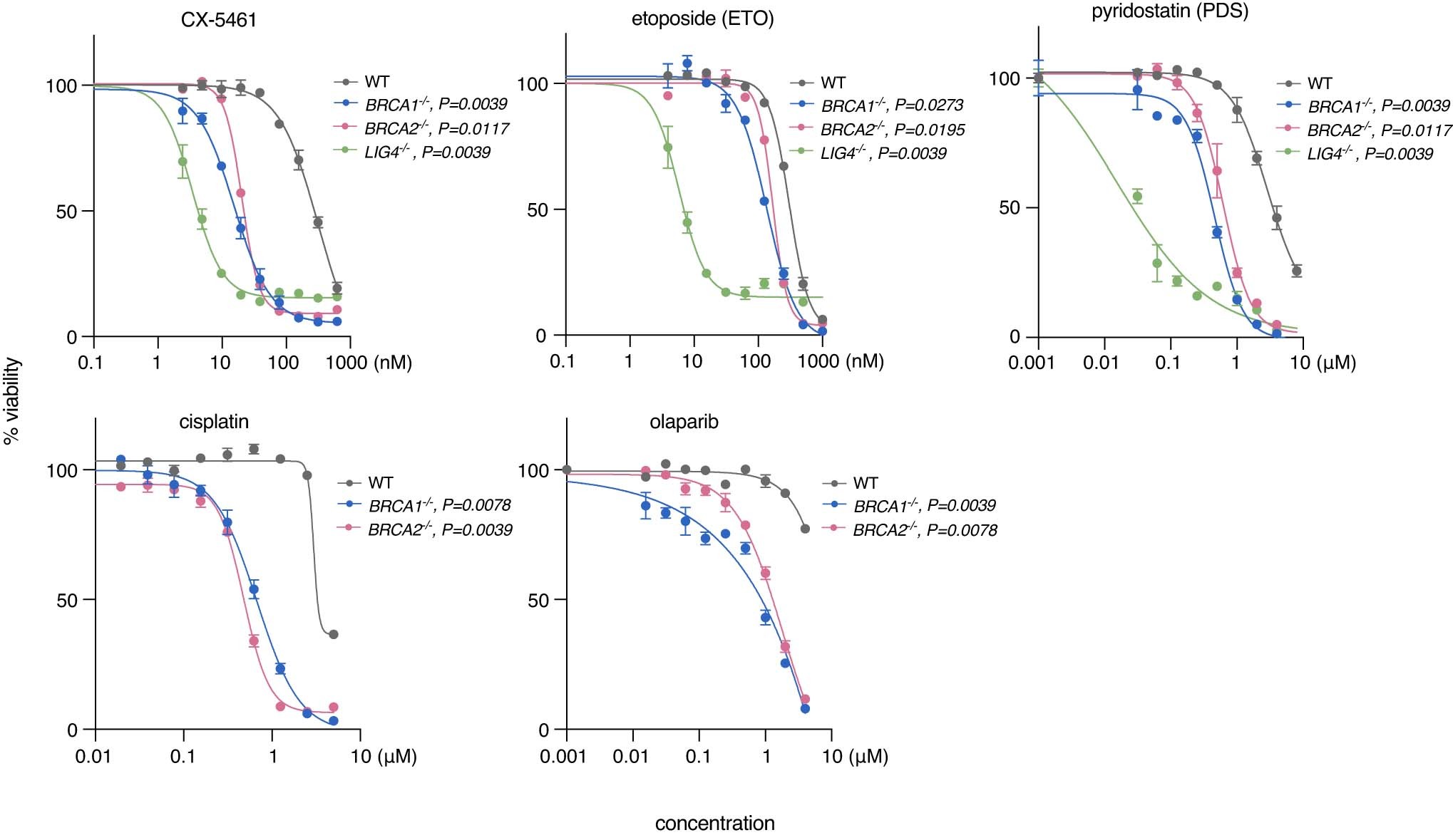 Extended Data Fig. 2: Drug sensitivity profiling by CellTiter-Glo cell viability assay.