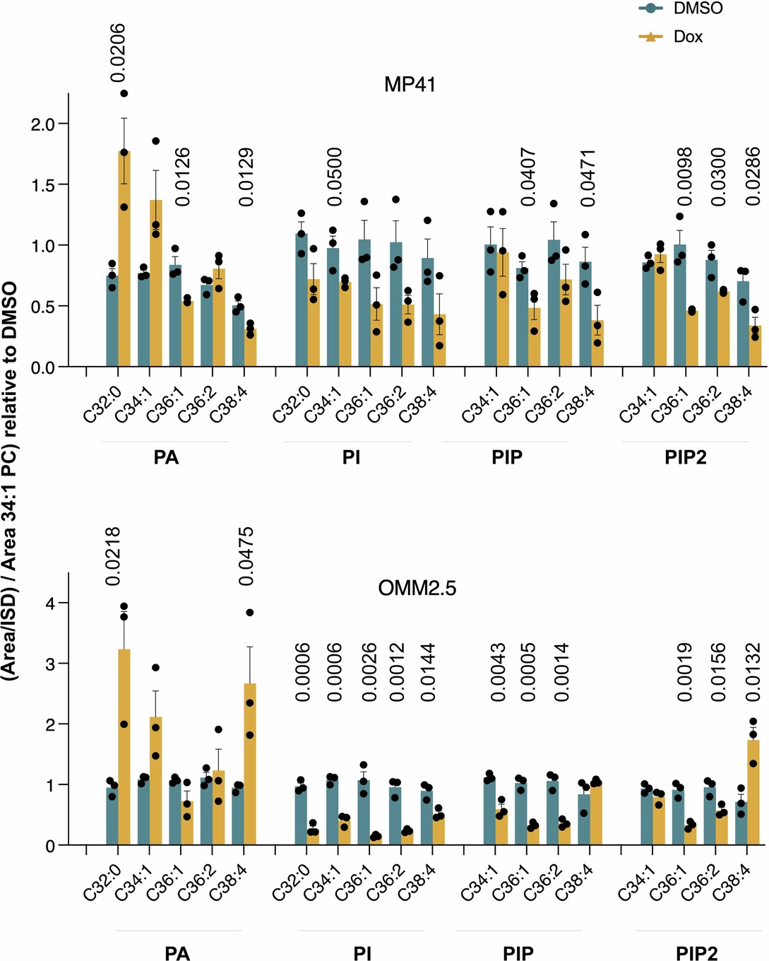 Extended Data Fig. 3: Effect of CDS2 loss on PA and PIPn synthesis.