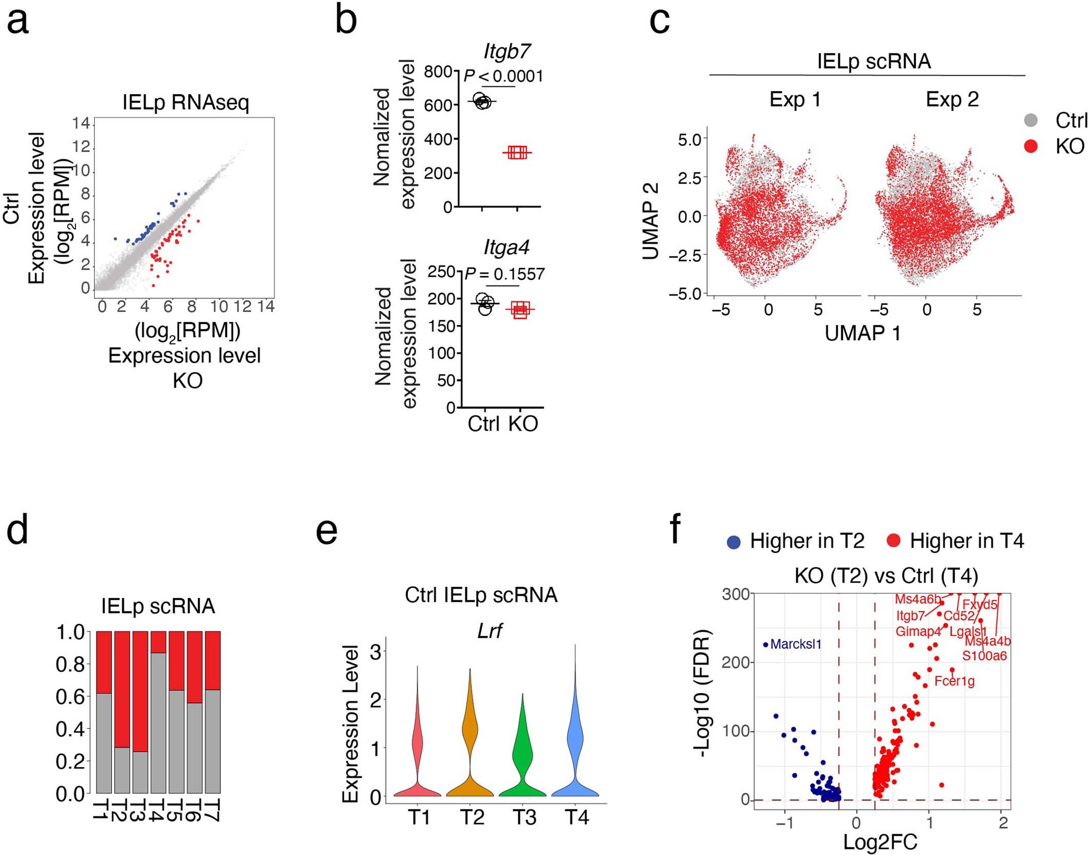 Extended Data Fig. 5: Control of IELp gene expression by LRF.