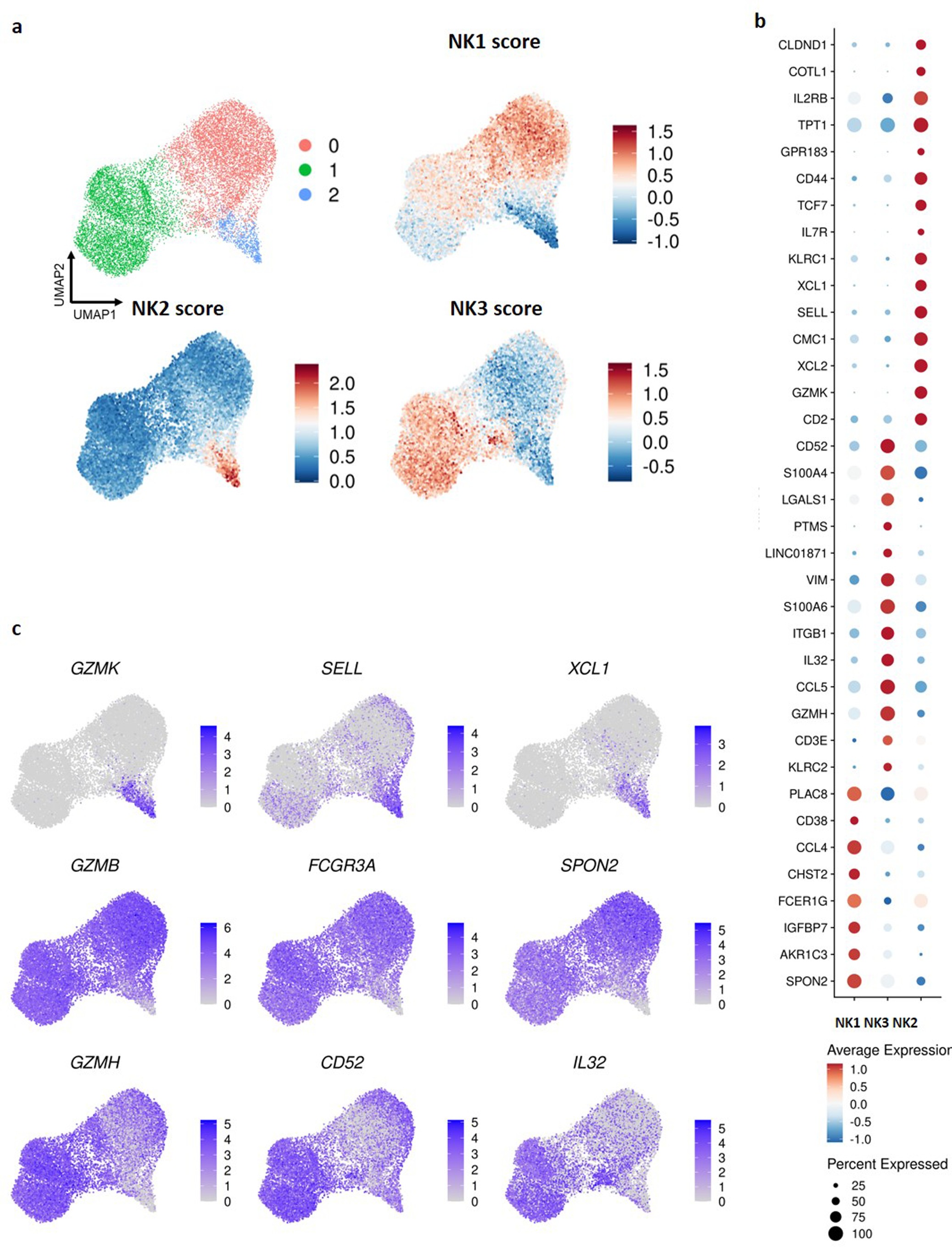 Extended Data Fig. 2: The classification of NK cells into 3 main families is robust in other blood NK cell samples.