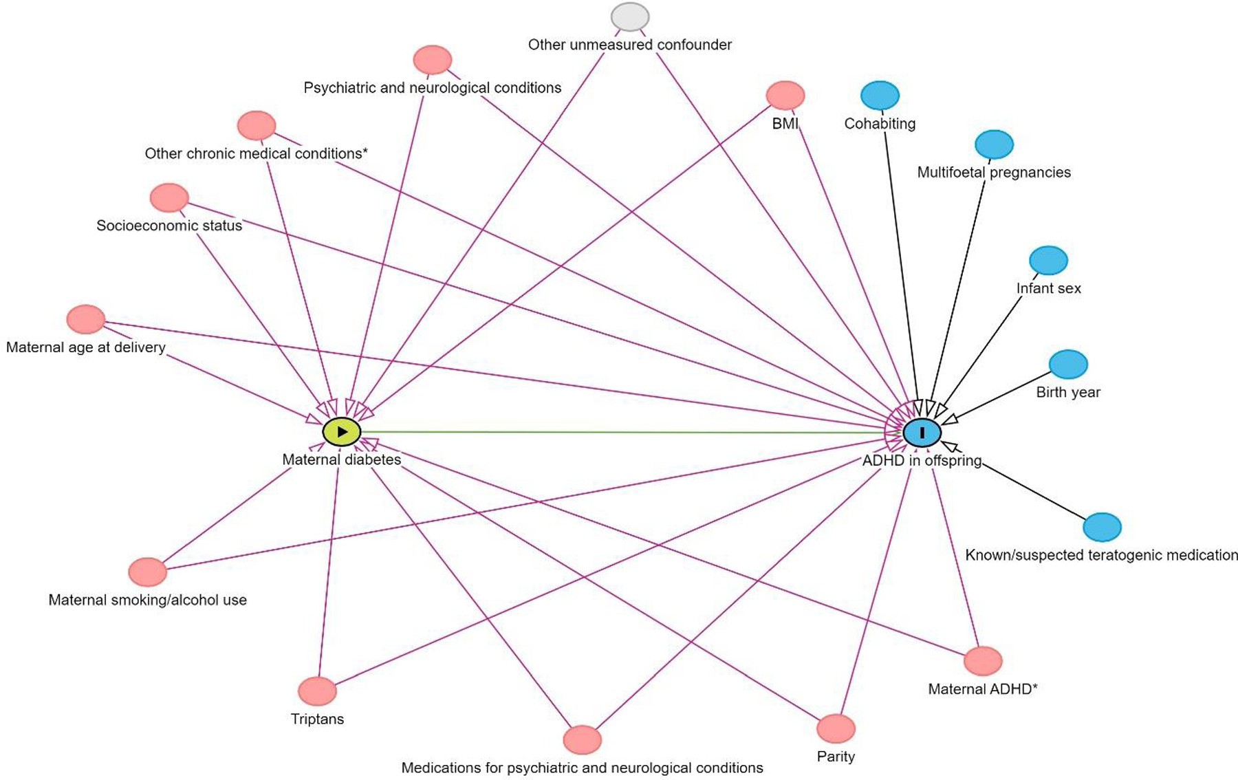 Extended Data Fig. 5: Directed acyclic graph related to the analyses.