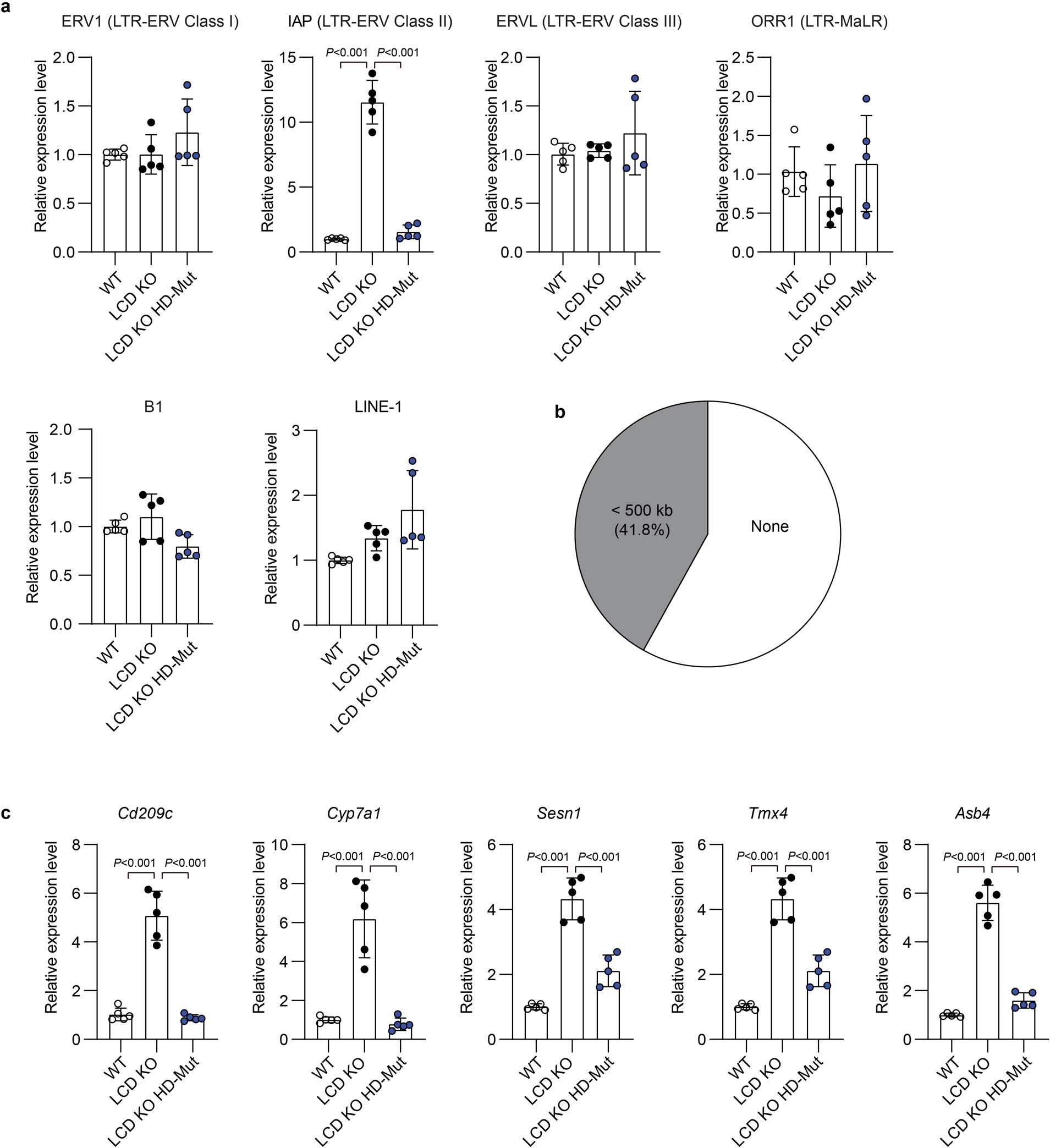 Extended Data Fig. 4: RT-qPCR analysis of GV oocytes with indicated genotypes.