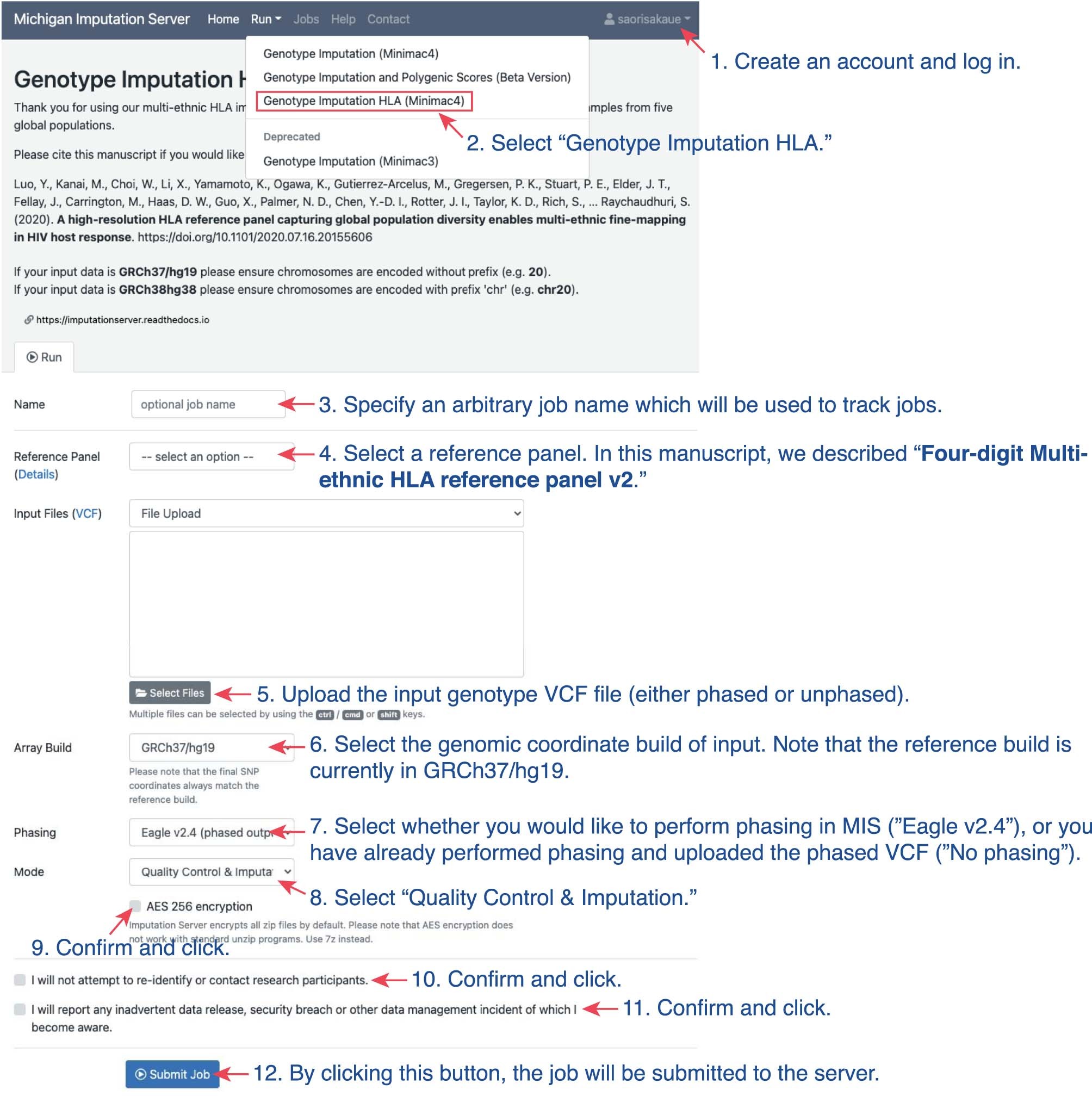 Extended Data Fig. 3: Michigan Imputation Server.