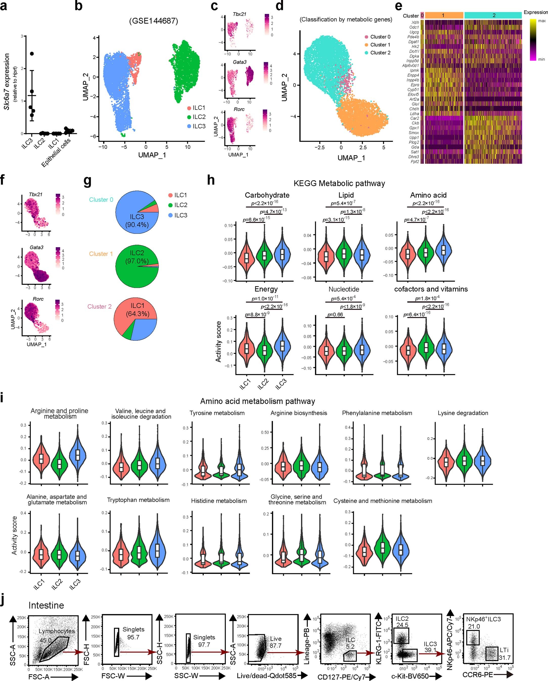 Extended Data Fig. 1: ILC subsets display distinct metabolic features.