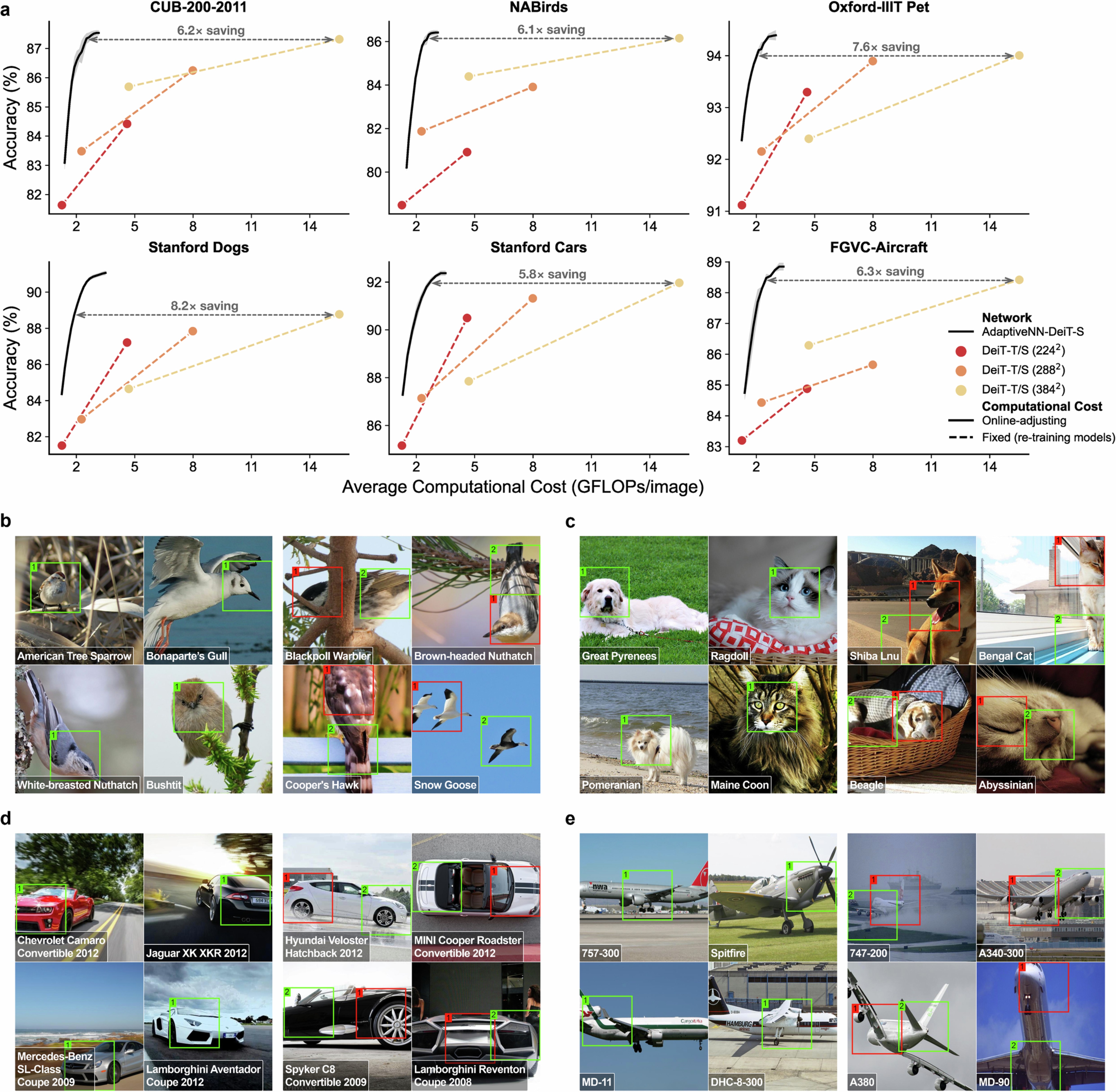 Extended Data Fig. 1: Results on six fine-grained visual recognition benchmarks.