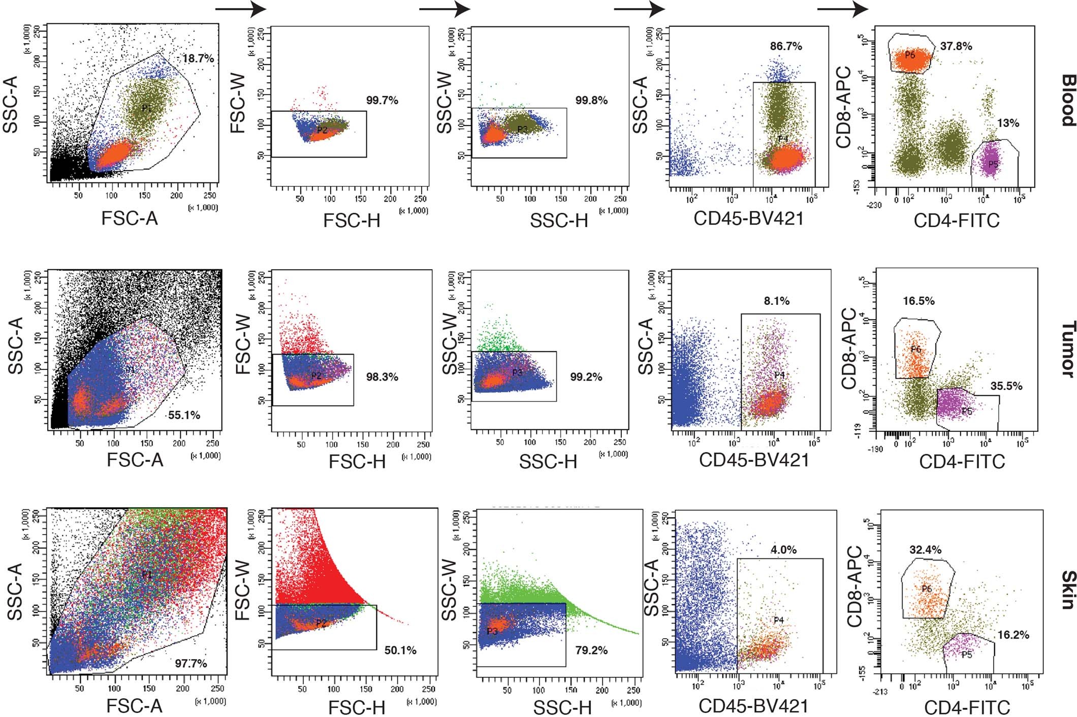 Extended Data Fig. 2: FACS gating strategy.