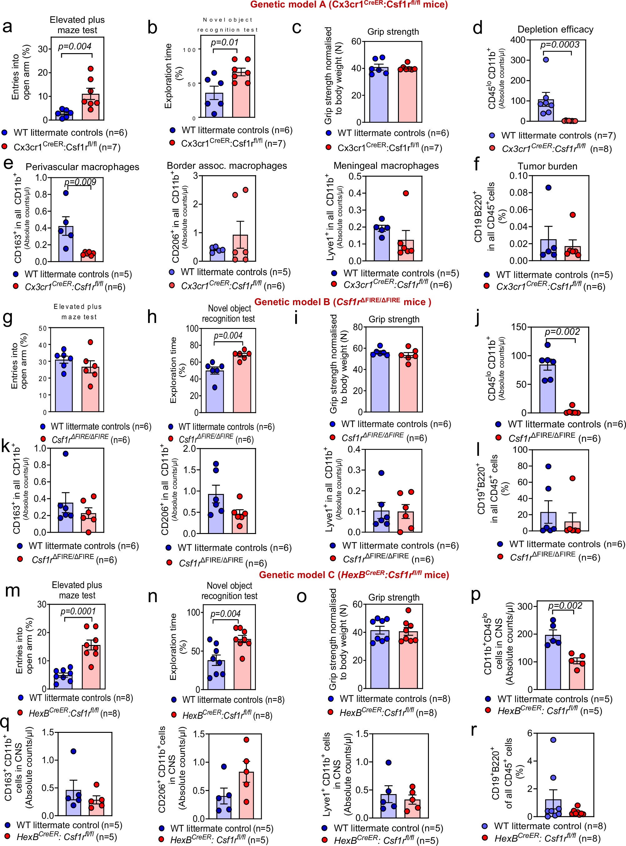 Extended Data Fig. 7: Genetic microglia depletion.