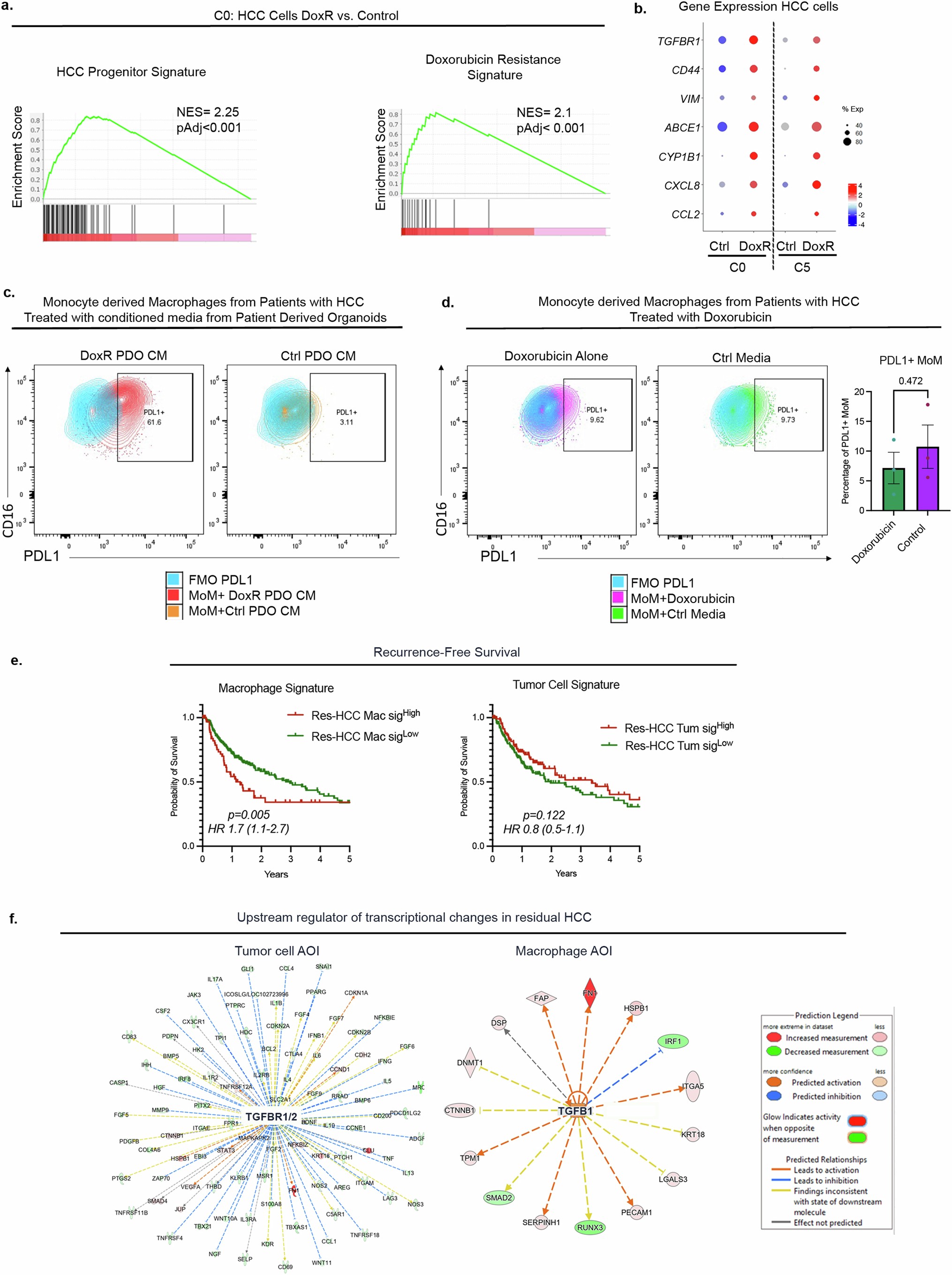 Extended Data Fig. 5: Pathway analysis of Residual tumor cells and Macrophages.