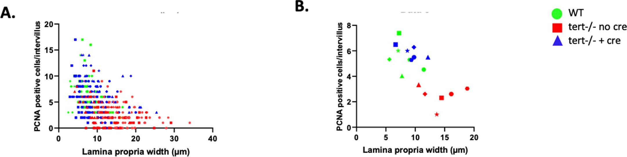 Extended Data Fig. 3: Proliferation in individual intervilli negatively correlates with local inflammation.