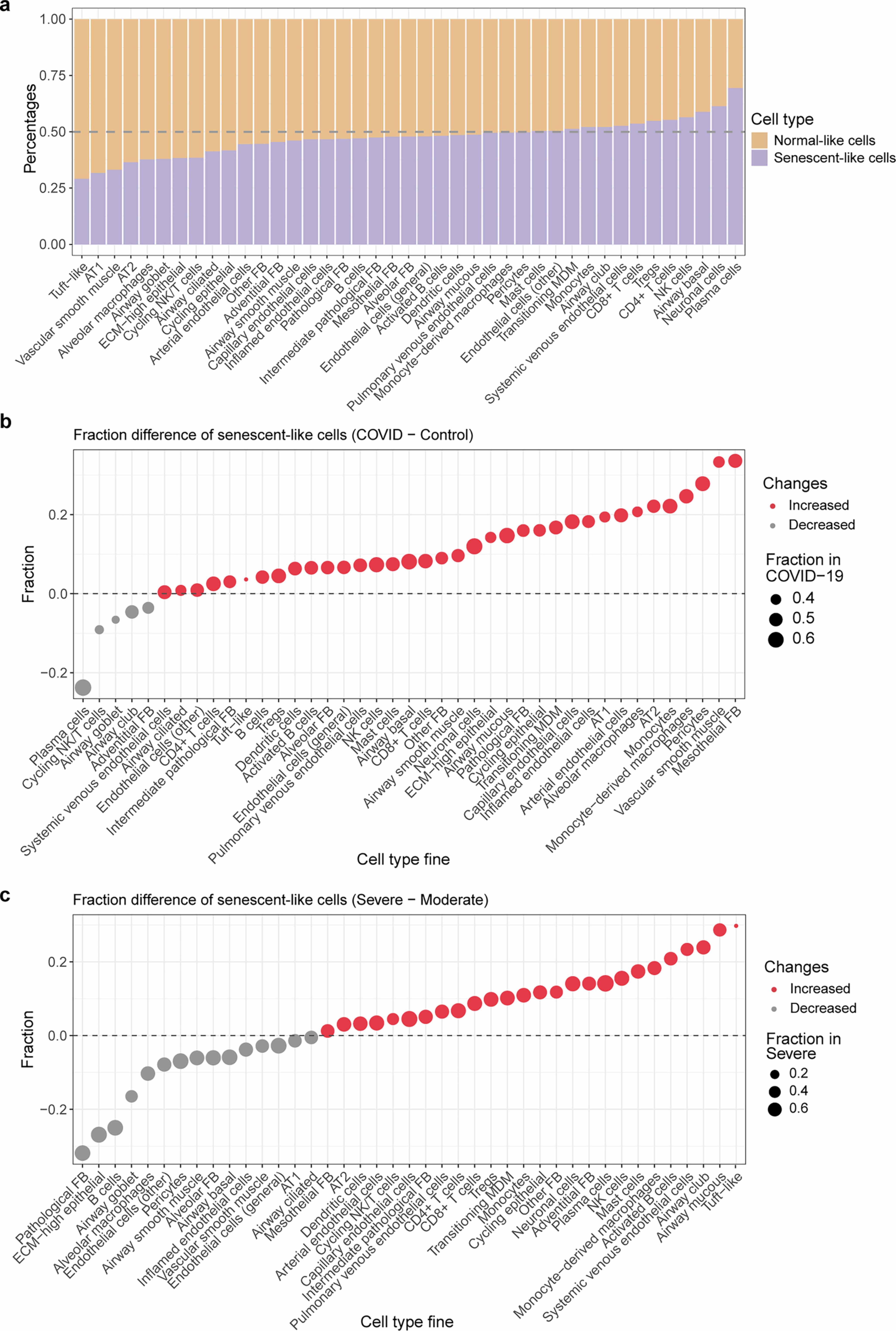 Extended Data Fig. 5: The accumulation of senescent cells in COVID-19.