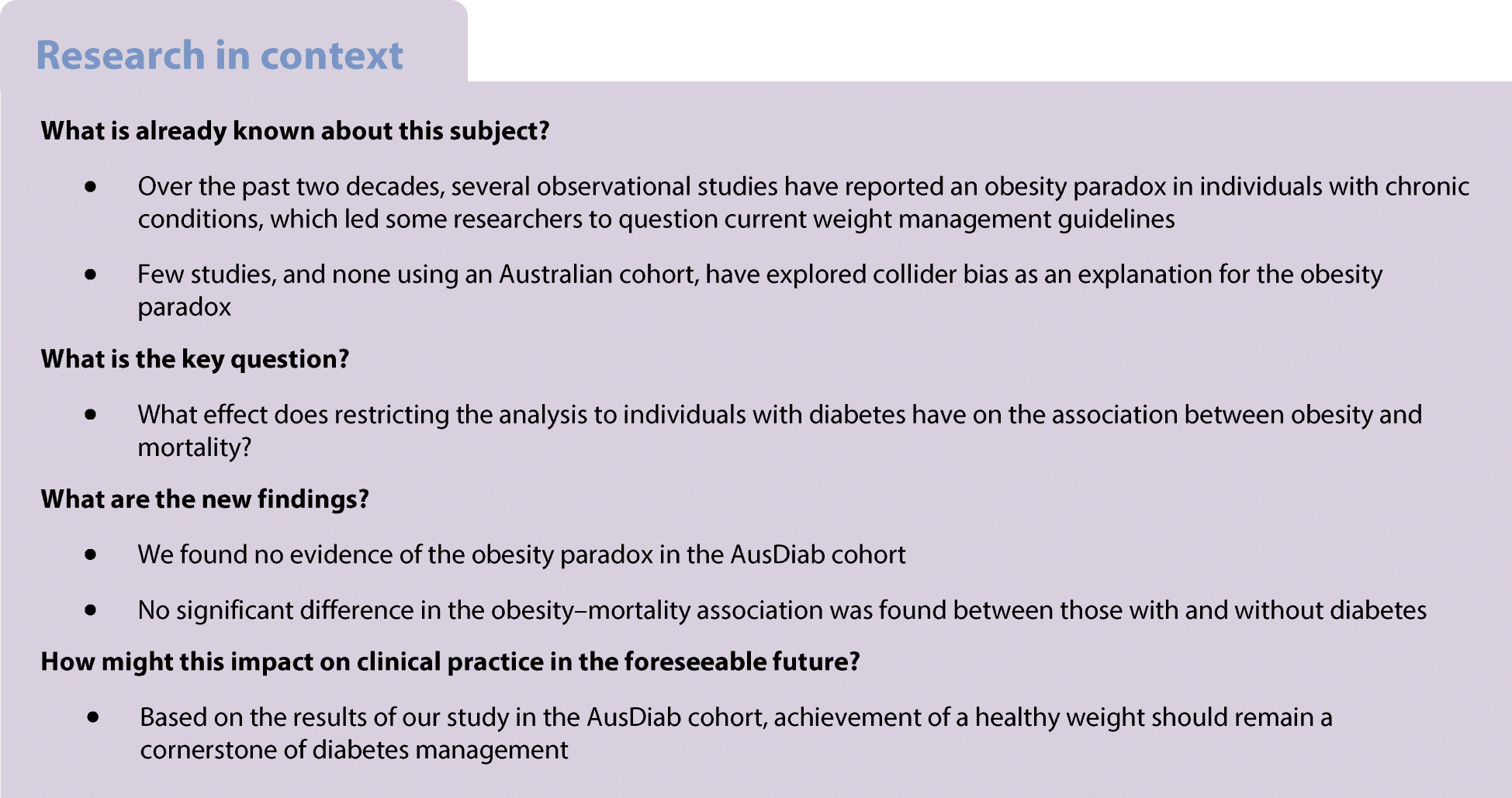 Exploring The Association Between Bmi And Mortality In Australian