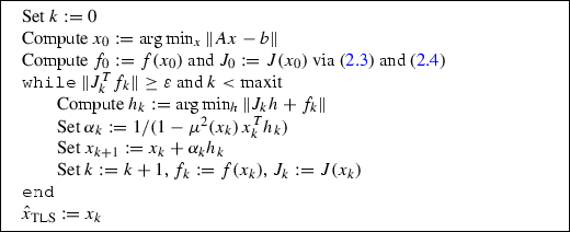 A Gauss Newton Iteration For Total Least Squares Problems Springerlink A Gauss Newton Iteration For Total Least Squares Problems Springerlink