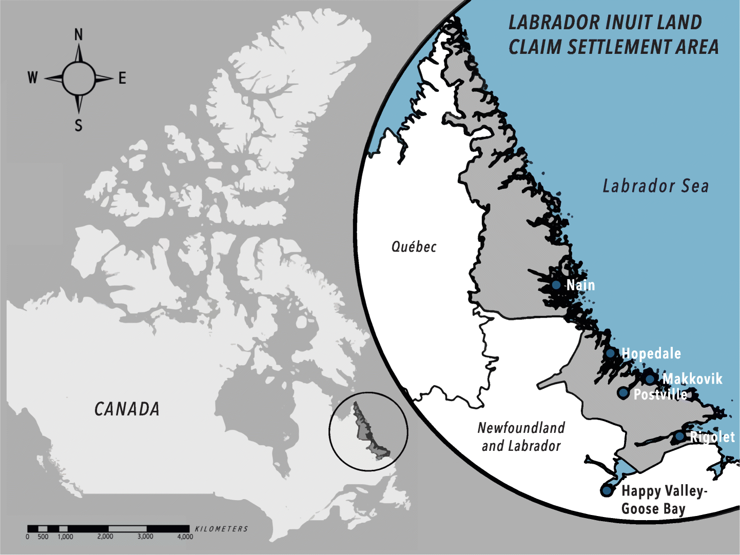 Goose Bay Newfoundland Map Figure 1 | “The Best Scientists Are The People That's Out There”: Inuit-Led  Integrated Environment And Health Monitoring To Respond To Climate Change  In The Circumpolar North | Springerlink
