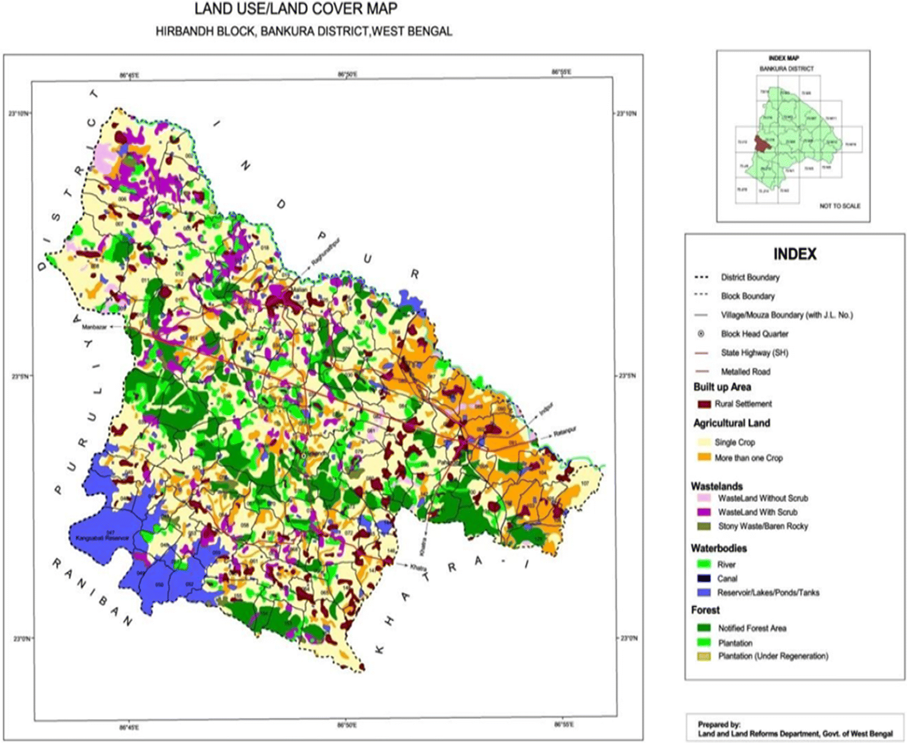 Block Map Of Bankura District Figure 4 | Hapa Irrigation For Promoting Sustainable Agricultural  Intensification: Experience From Bankura District Of India | Springerlink