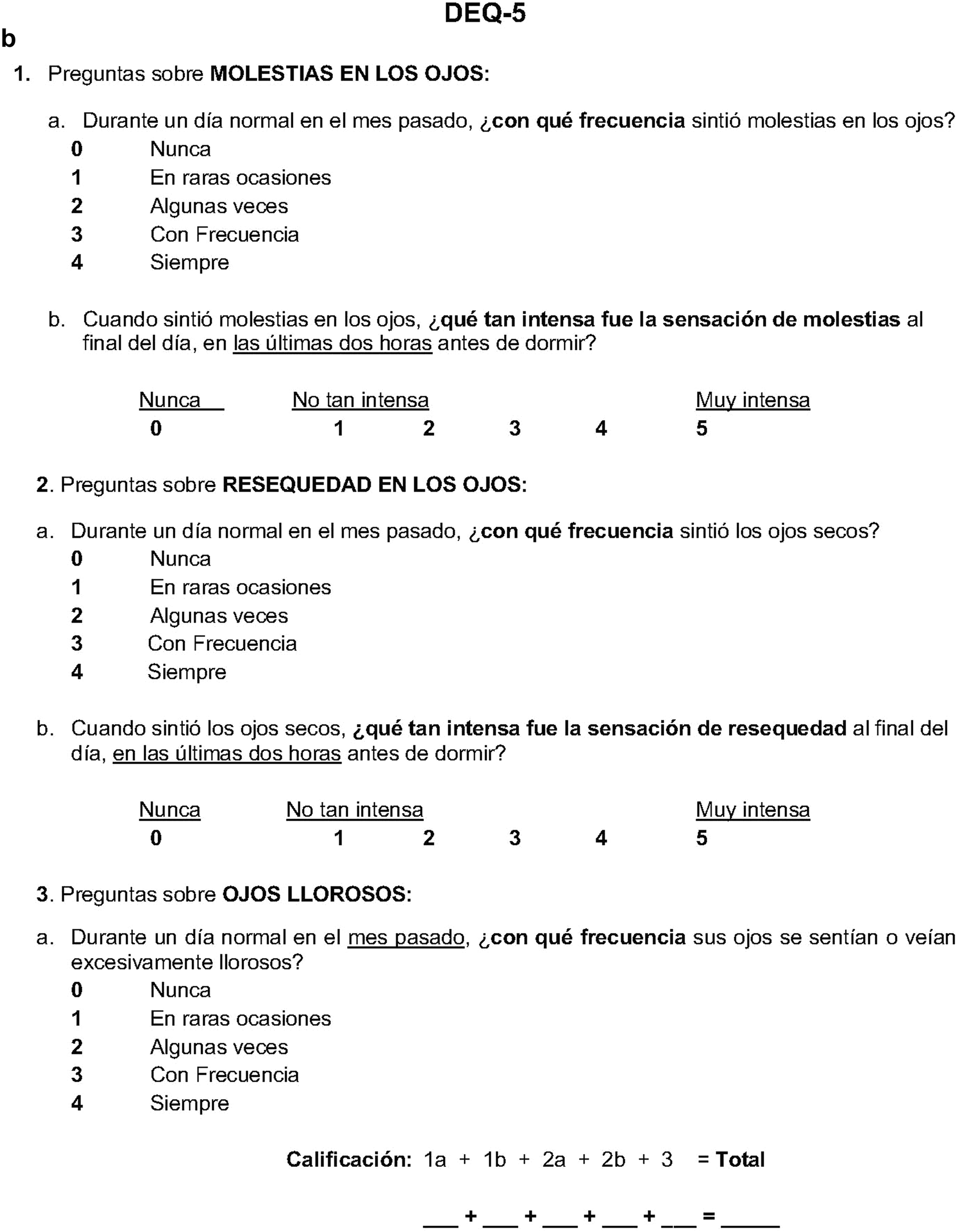 Figure 2 Transcultural Validation Of The 5 Item Dry Eye Questionnaire For The Mexican Population Springerlink