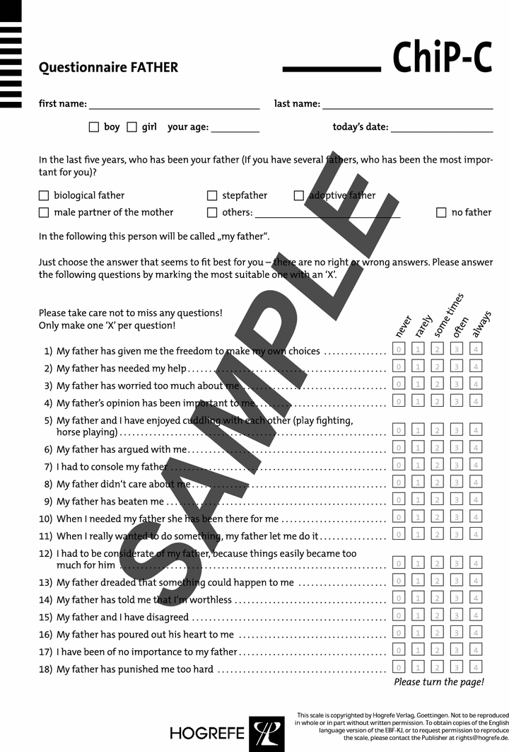 Assessing The Quality Of The Parent Child Relationship Validity And Reliability Of The Child Parent Relationship Test Chip C Springerlink