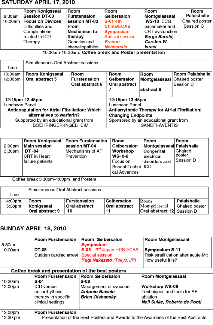 Special program and Abstract Issue of the 6th Congress of the European  Cardiac Arrhythmia Society