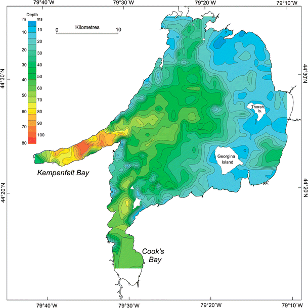 Lake Simcoe Contour Map Figure 9 | Quaternary Features Beneath Lake Simcoe, Ontario, Canada:  Drumlins, Tunnel Channels, And Records Of Proglacial To Postglacial Closed  And Overflowing Lakes | Springerlink