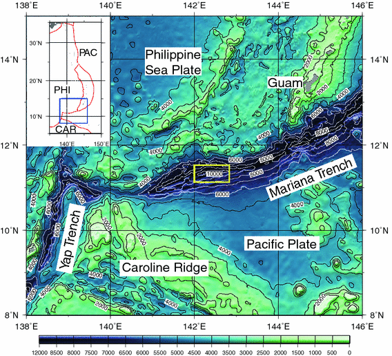 Mariana Trench Topographic Map Figure 1 | A Precise Bathymetric Map Of The World's Deepest Seafloor,  Challenger Deep In The Mariana Trench | Springerlink