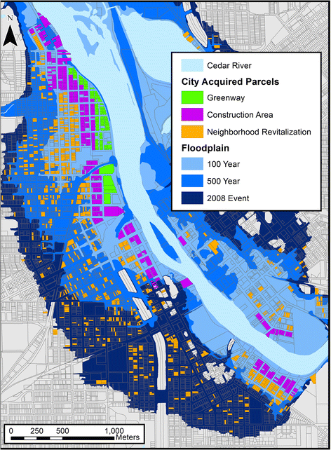 Cedar Rapids Zoning Map Figure 1 | Flood Recovery And Property Acquisition In Cedar Rapids, Iowa |  Springerlink