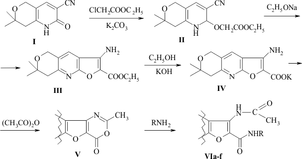 Synthesis And Neurotropic Activity Of New Pyrano 3 4 B Furo 2 3 B Pyridine Derivatives Springerlink