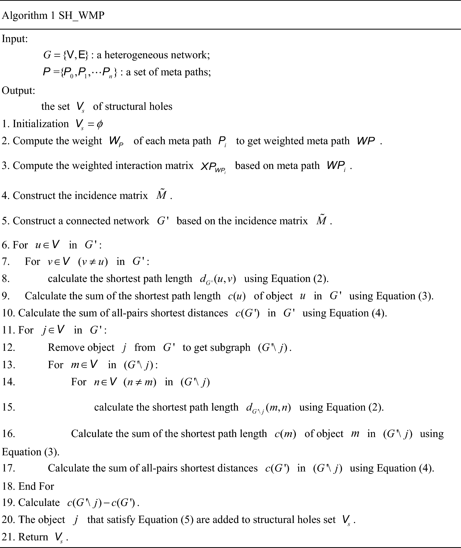 Structural Hole Detection Based On Weighted Meta Path In Heterogeneous Networks Springerlink