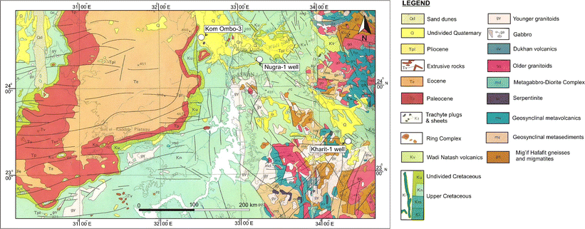 Geological Map Of Egypt Figure 2 | Lithostratigraphic And Sedimentary Evolution Of The Kom Ombo  (Garara) Sub-Basin, Southern Egypt | Springerlink