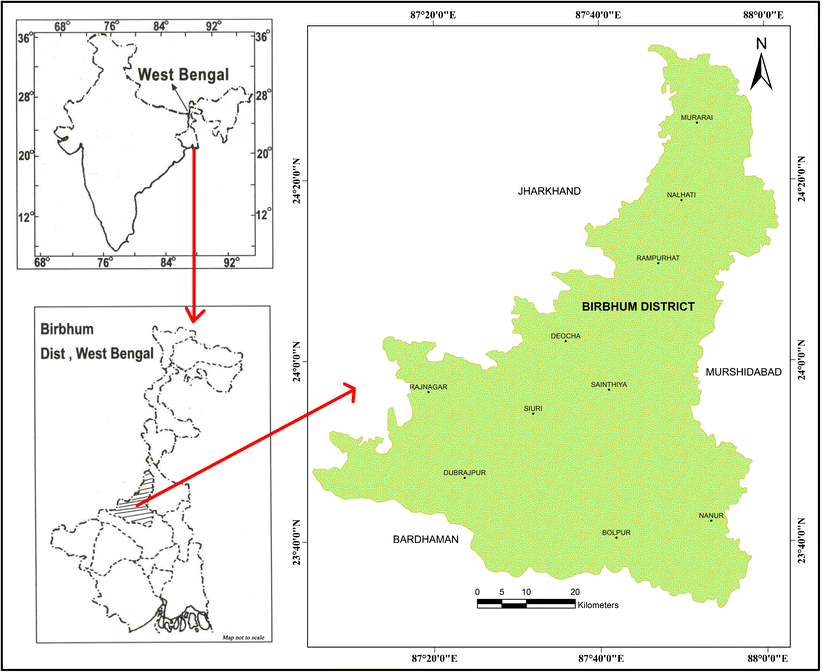 Map Of Birbhum West Bengal Figure 1 | Delineation Of Potential Fluoride Contamination Zones In Birbhum,  West Bengal, India, Using Remote Sensing And Gis Techniques | Springerlink