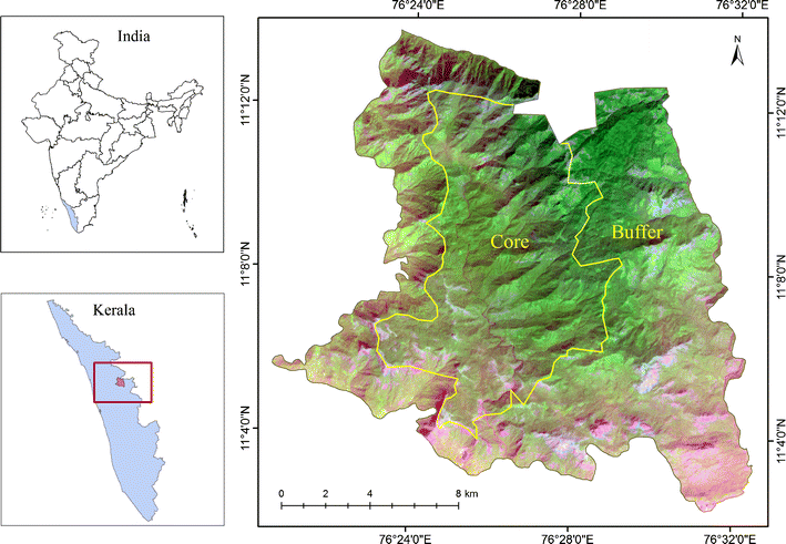 Silent Valley National Park Map Figure 1 | Long Term Monitoring Of Forest Fires In Silent Valley National  Park, Western Ghats, India Using Remote Sensing Data | Springerlink