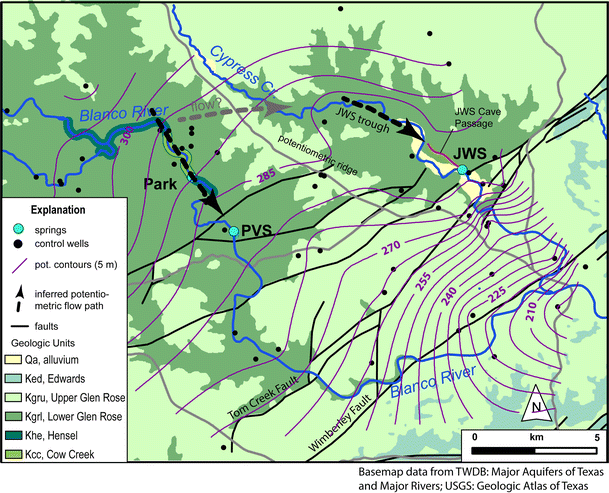 Cow Creek Aquifer Map Figure 2 | Surface Water–Groundwater Interactions Along The Blanco River Of  Central Texas, Usa | Springerlink