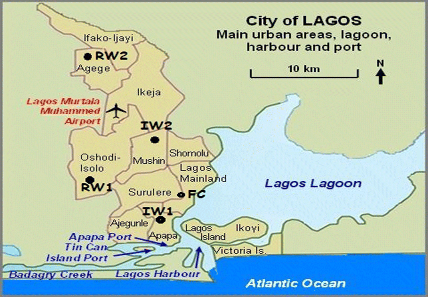 Surulere Map In Lagos Figure 1 | Assessment Of Natural Groundwater Physico-Chemical Properties In  Major Industrial And Residential Locations Of Lagos Metropolis |  Springerlink