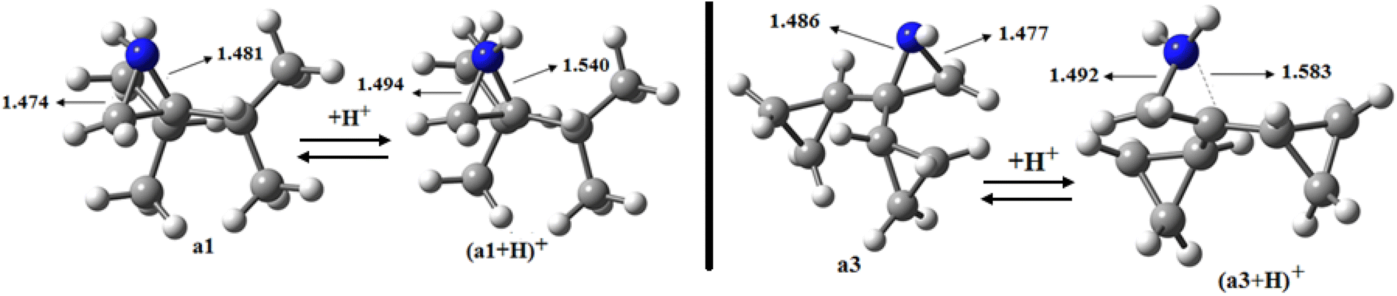 Figure 2 Effect Of Aromaticity And Ring Strain On Proton Affinity Of Aziridine And Amidine Skeletons A Dft Study Springerlink