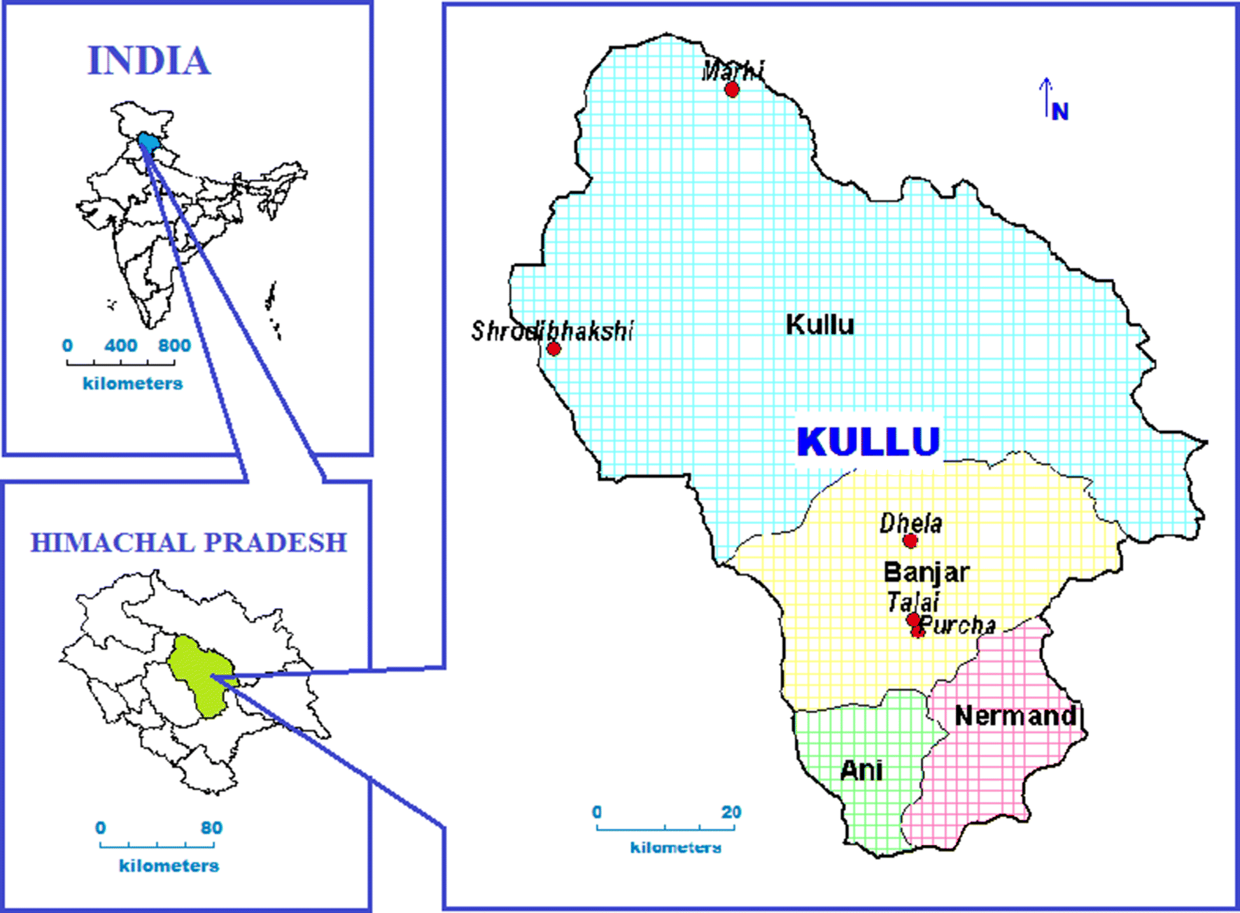 Kullu Valley In India Map Figure 1 | Assessment Of Antioxidant Potential Of Trillium Govanianum Wall.  Ex D. Don, A Critically Endangered Medicinal Plant Of Northwestern Indian  Himalaya | Springerlink