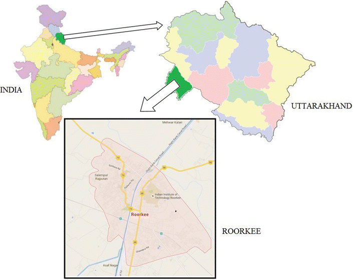 Roorkee In Uttarakhand Map Figure 1 | Municipal Solid Waste Management And Its Energy Potential In  Roorkee City, Uttarakhand, India | Springerlink