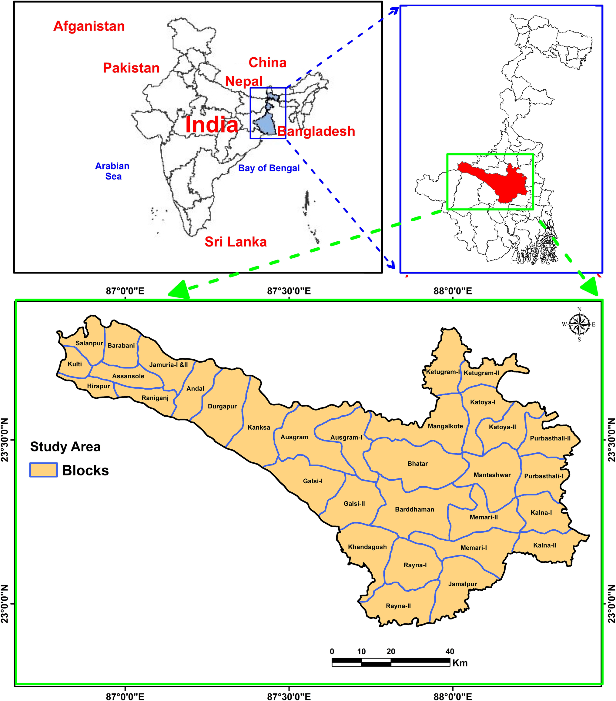 Burdwan Map West Bengal Figure 1 | Search For Potential Iron Contamination Zones In Burdwan  District: An Approach Through Fuzzy Logic | Springerlink