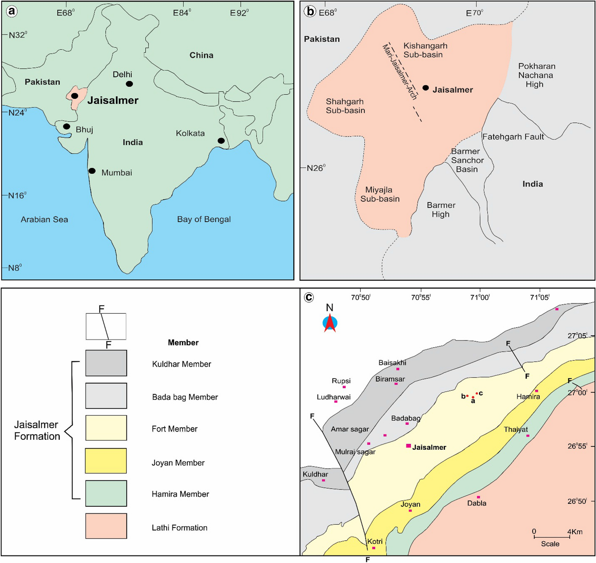 Jaisalmer In India Map Figure 1 | Lithofacies Characteristics And Depositional Environment  Interpretations Of The Middle Jurassic Fort Member Rocks, Jaisalmer  Formation, Western Rajasthan, India | Springerlink