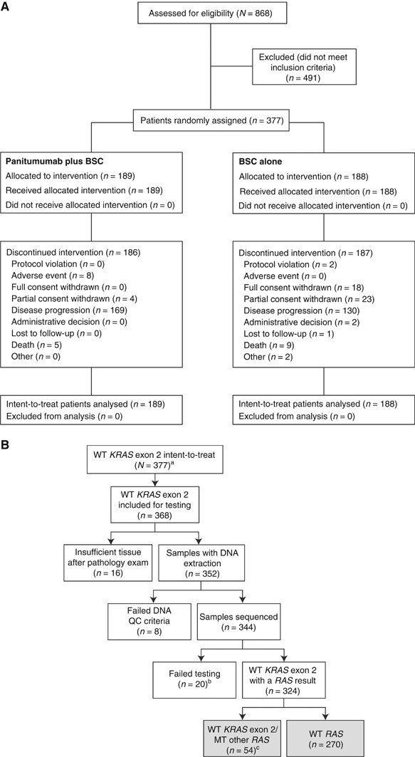 A phase 3 trial evaluating panitumumab plus best supportive care vs best  supportive care in chemorefractory wild-type KRAS or RAS metastatic  colorectal cancer | British Journal of Cancer