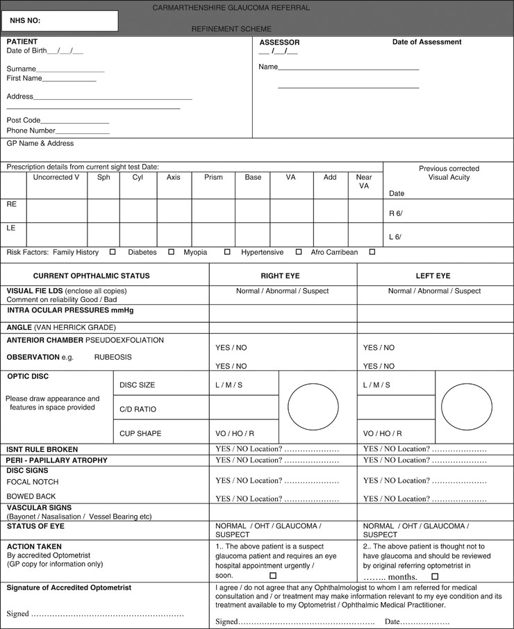 The Carmarthenshire Glaucoma Referral Refinement Scheme A Safe
