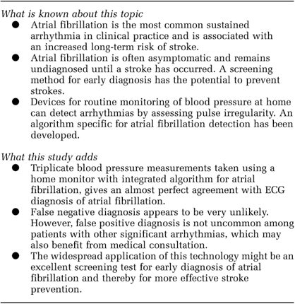 false irregular heartbeat on blood pressure monitor