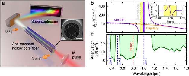 Resonance-enhanced multi-octave supercontinuum generation in antiresonant  hollow-core fibers | Light: Science & Applications