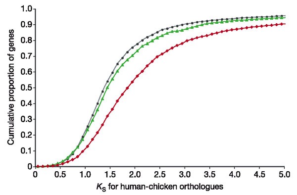 Figure 11: Genes on chicken microchromosomes possess higher synonymous substitution rates.