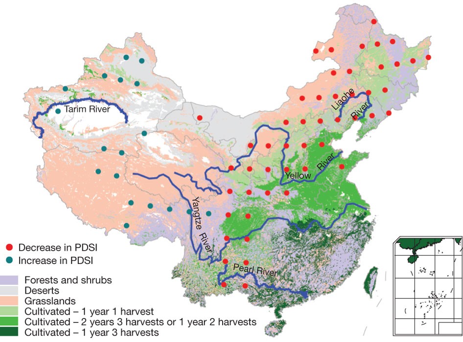 The impacts of climate on water resources and agriculture in China | Nature