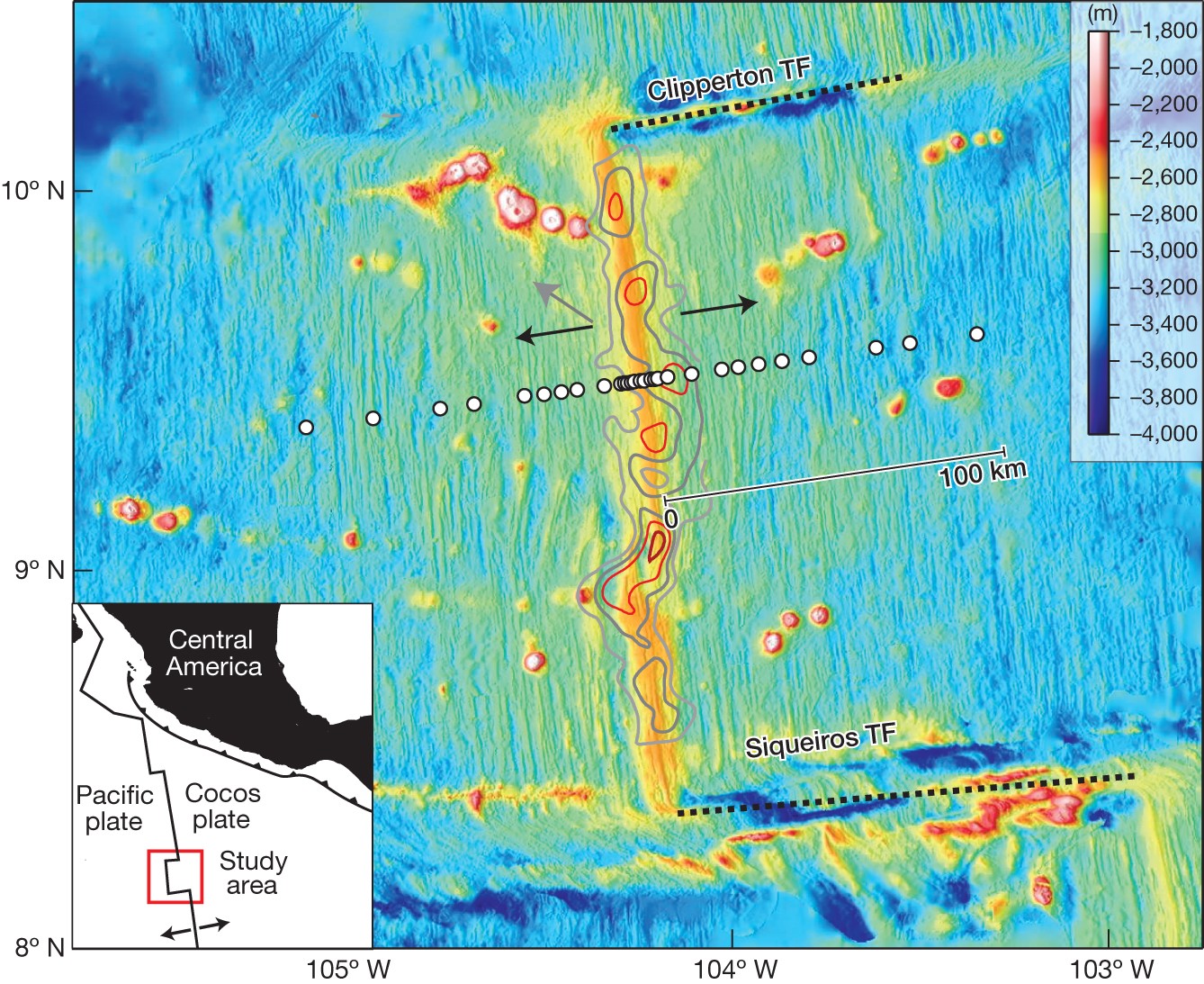 East Pacific Rise Map Electrical Image Of Passive Mantle Upwelling Beneath The Northern East  Pacific Rise | Nature