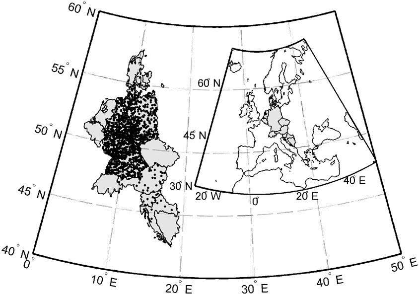 Extended Data Figure 1: The distribution of the sites.