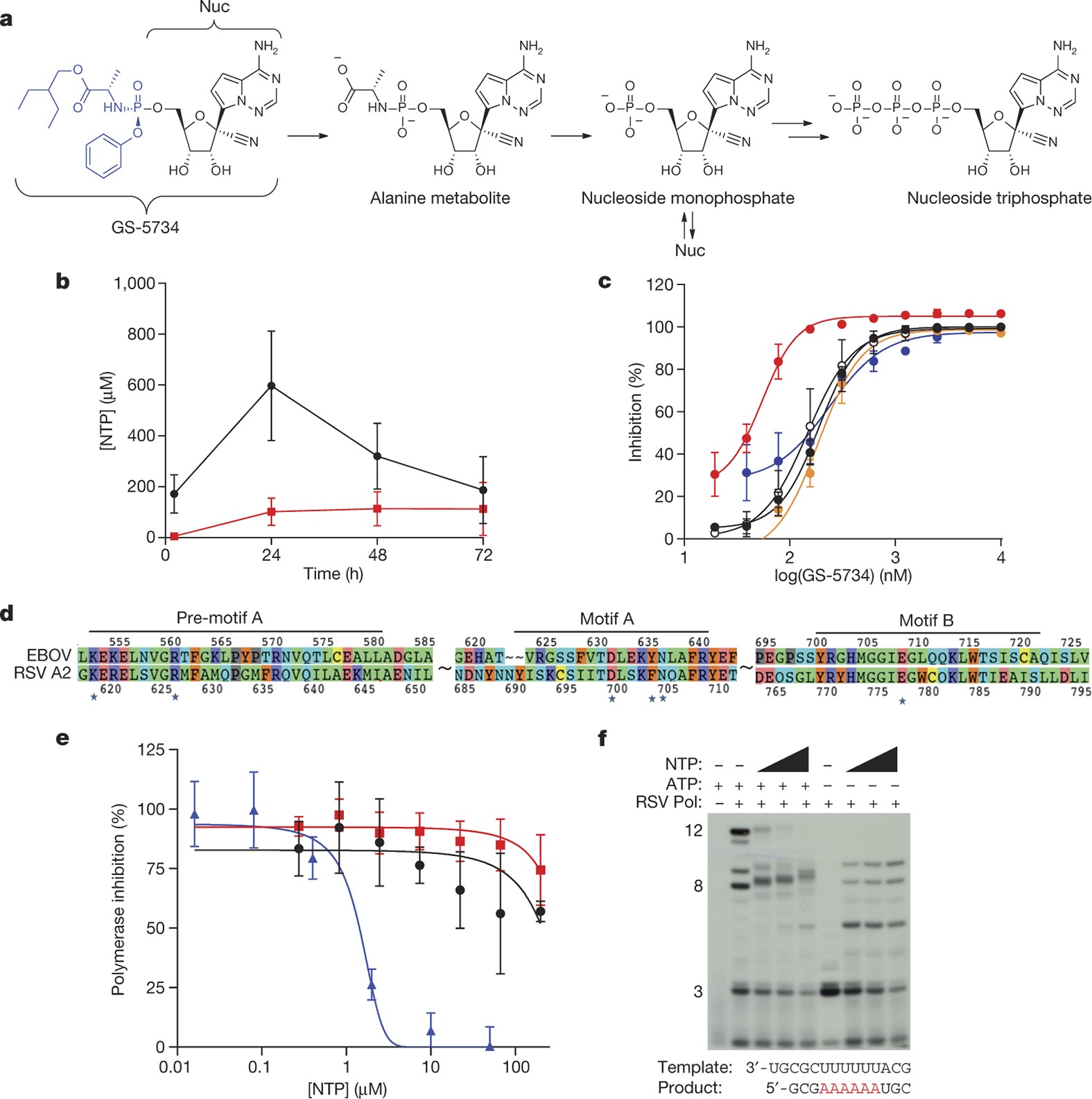 Therapeutic efficacy of the small molecule GS-5734 against Ebola 