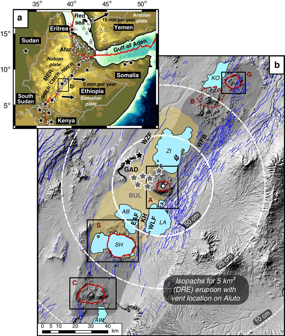 A pulse of mid-Pleistocene rift volcanism in Ethiopia at the dawn of modern  humans | Nature Communications