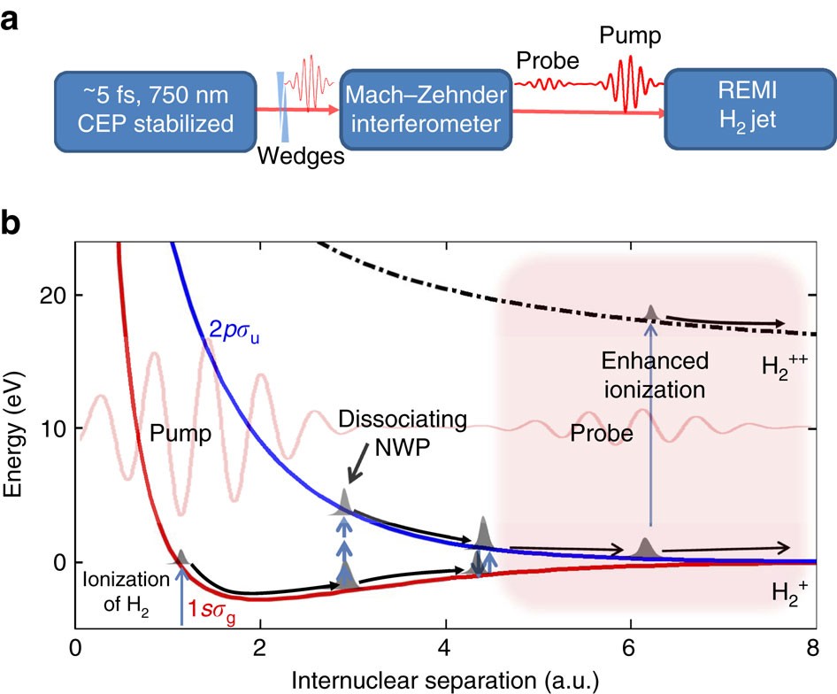 Observing electron localization in a dissociating H2+ molecule in real time  | Nature Communications