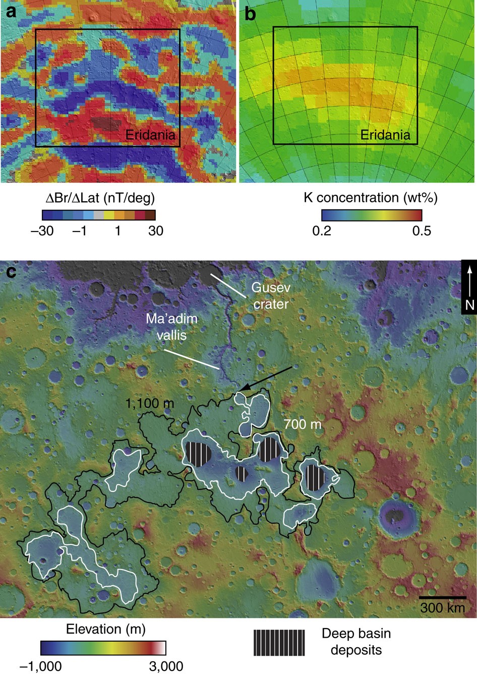 Ancient Hydrothermal Seafloor Deposits In Eridania Basin On - 
