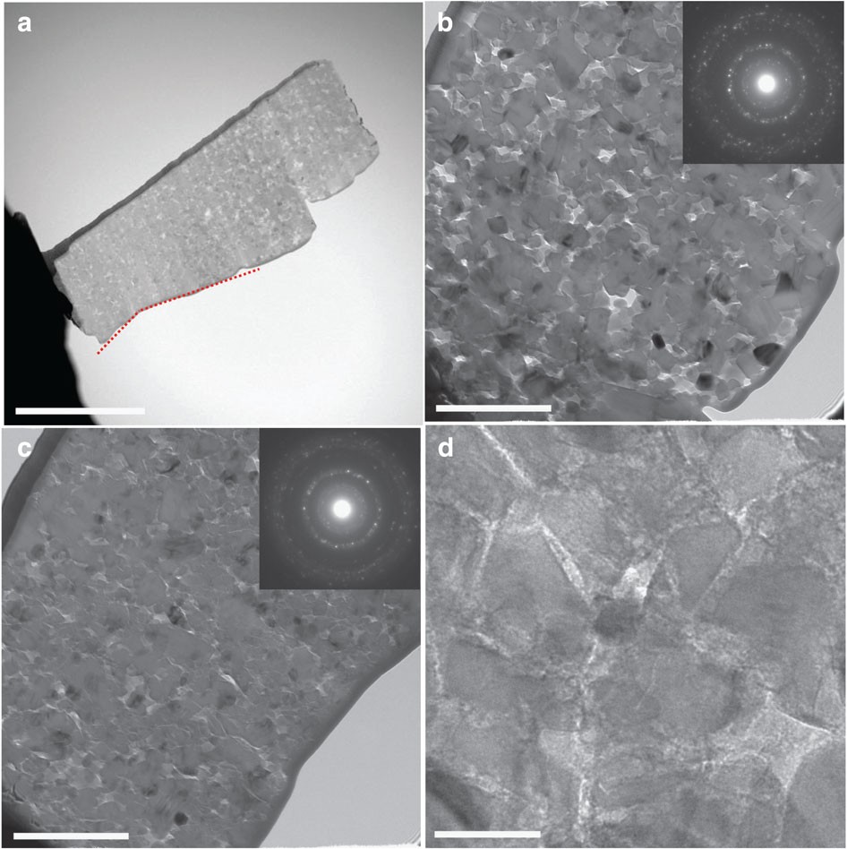 Figure 3: Evidence of GB sliding within the deformed area.